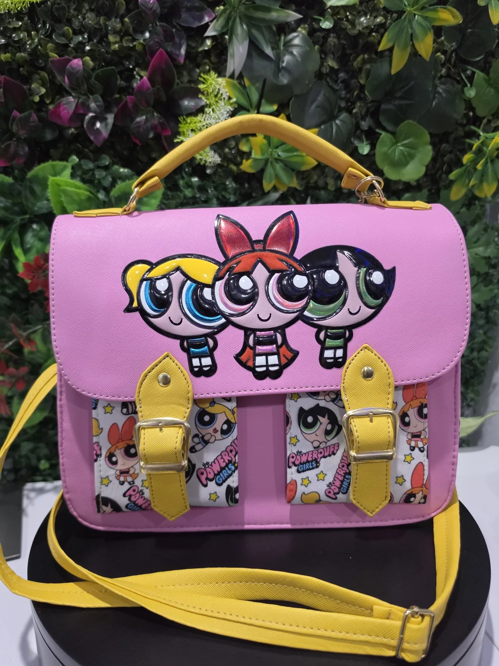 New Powerpuff Girls Pink Kids Satchel Bag with Matching Wallet